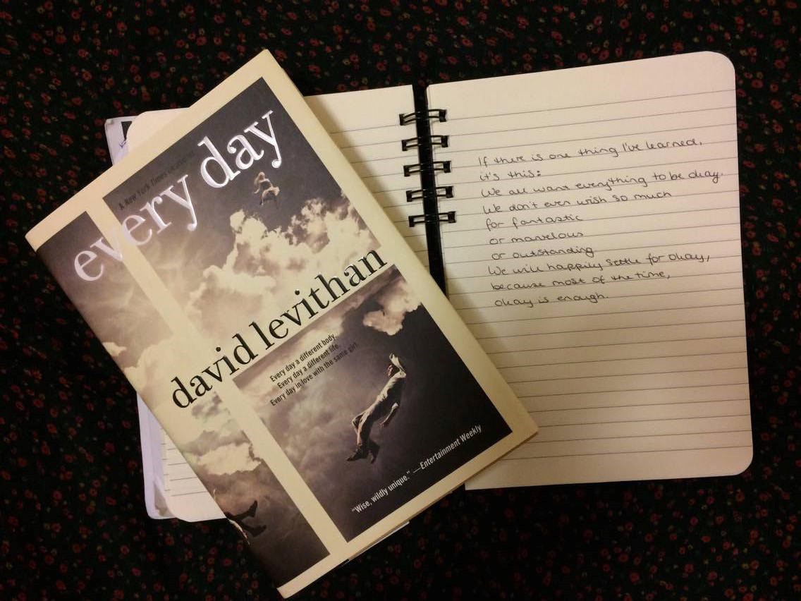 'Every day' book on top of a notepad
